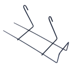 Uchwyt na buty prawostronny na kratę ekspozycyjną