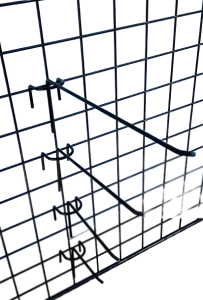 Zawieszka haczyk na kratę pojedyncza czarna - różne długości