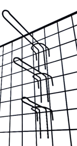 Zawieszka haczyk na kratę podwójna mocna