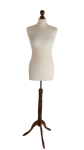 Manekin krawiecki damski - drewniana podstawa
