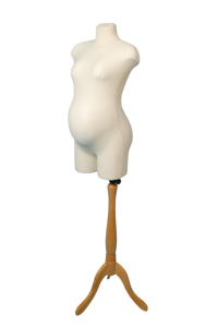 Manekin krawiecki ciążowy - drewniana podstawa