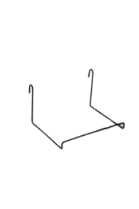 Uchwyt na buty prosty na kratę ekspozycyjną