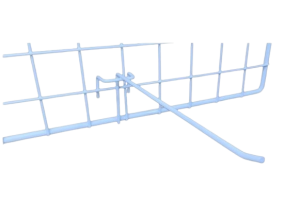 Zawieszka haczyk na kratę pojedyncza biała - różne długości