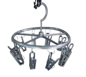 Wieszak suszarka okrągła na bieliznę mała 10 klipsów - KOLORY